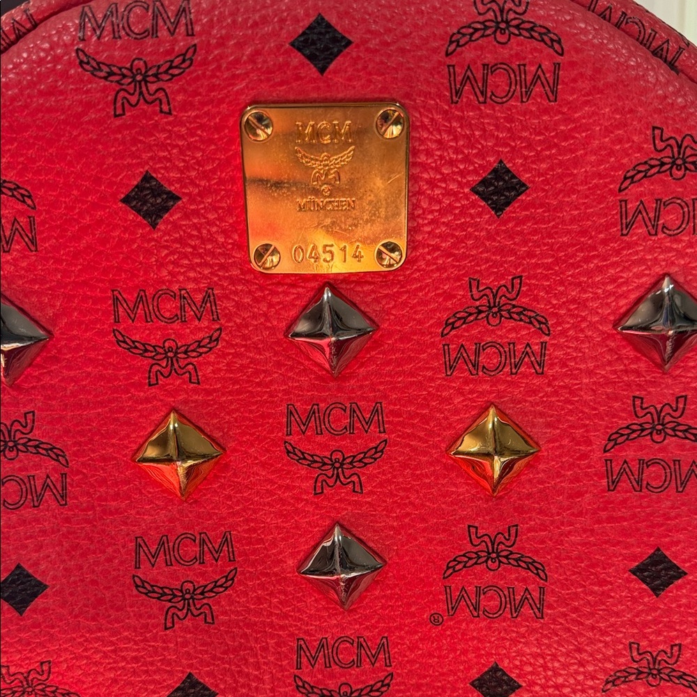 MCM Red Backpack 04514 - Picture 2 of 8